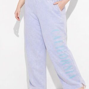 Wild Fable Low Rise Fleece Sweatpants California Print Blue Size M